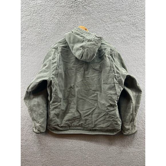 Carhartt Sherpa Lined Green Hooded Jacket Men’s Size Regular XL 104392-MOS - Picture 2 of 5